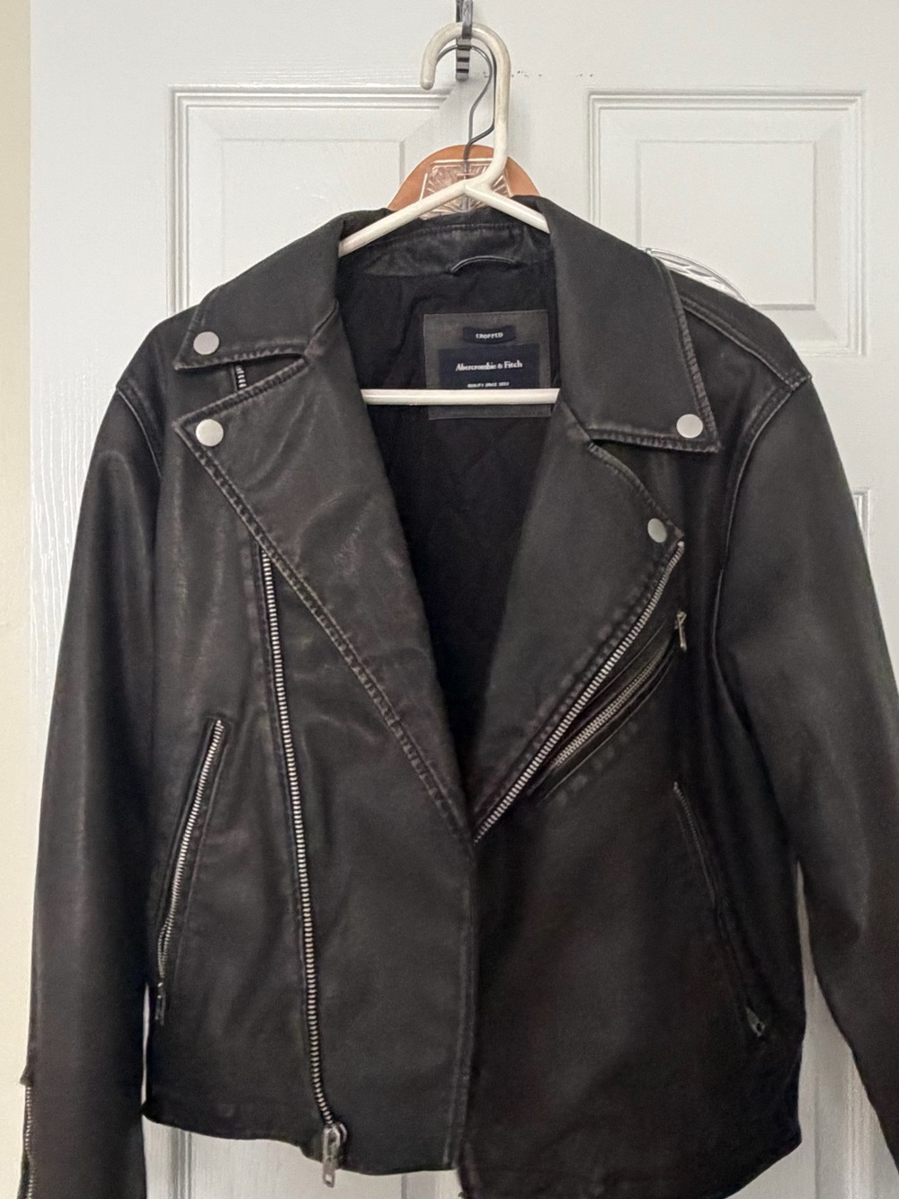 Abercrombie & Fitch Black Leather Moto Jacket